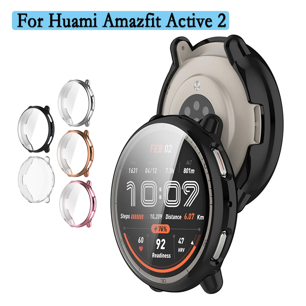 Etui na zegarek Huami Amazfit Active 2 Miękkie i trwałe etui ochronne z TPU Rama zegarka Akcesoria dekoracyjne
