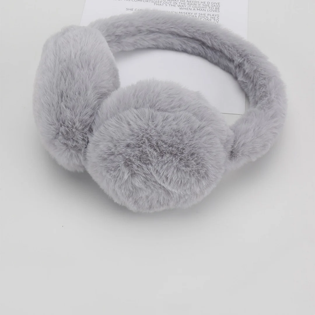 Cache-oreilles en peluche monochromatique pour femme, cache-oreilles simples, cache-oreilles coupe-vent, cache-oreilles épais, anti-gel, chaud, hiver