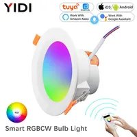 LED WiFi Smart Downlight Dimming Round Spot Light 7W RGB Color Changing 2700K-6500K Warm Cool light Work with Alexa Google Home