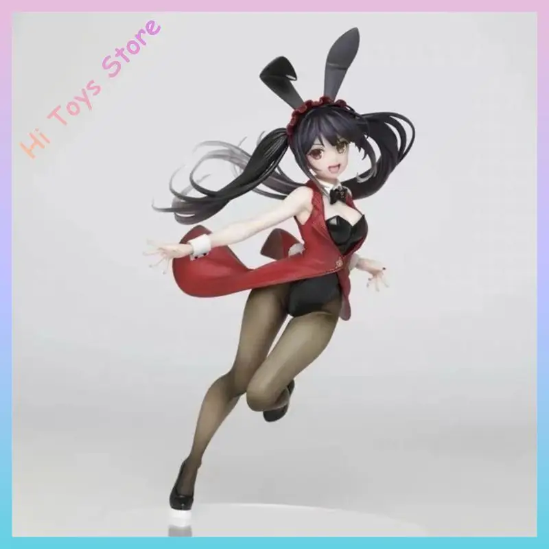 

In Stock Original TAITO 18cm Date A Live Anime Figures Kurumi Tokisaki Action Figure Rabbit Ear Version Model Statue Ornament