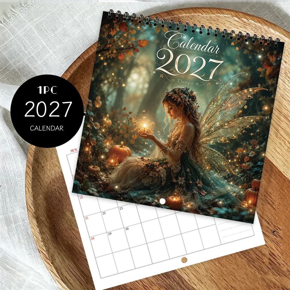 1pc 2027 Forest Elf Wall Calendar, 12-Month Monthly Planner, Perfect Gift for Back-to-School Season, Christmas, New Year