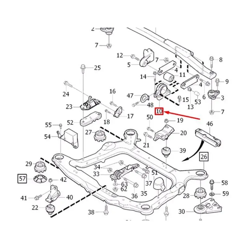 A98M Montage Ondersteuning Beugel Bovenste Motorsteun 30741583 Voor VOLVO XC90 MK1 S60 2000-2010 V70 1999-2008 Versnellingsbak