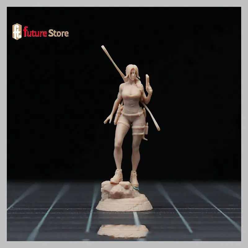 1/64 Lara Croft Scene Props Female Solider Miniature Figure Model For Sand Cars Vehicles Toys