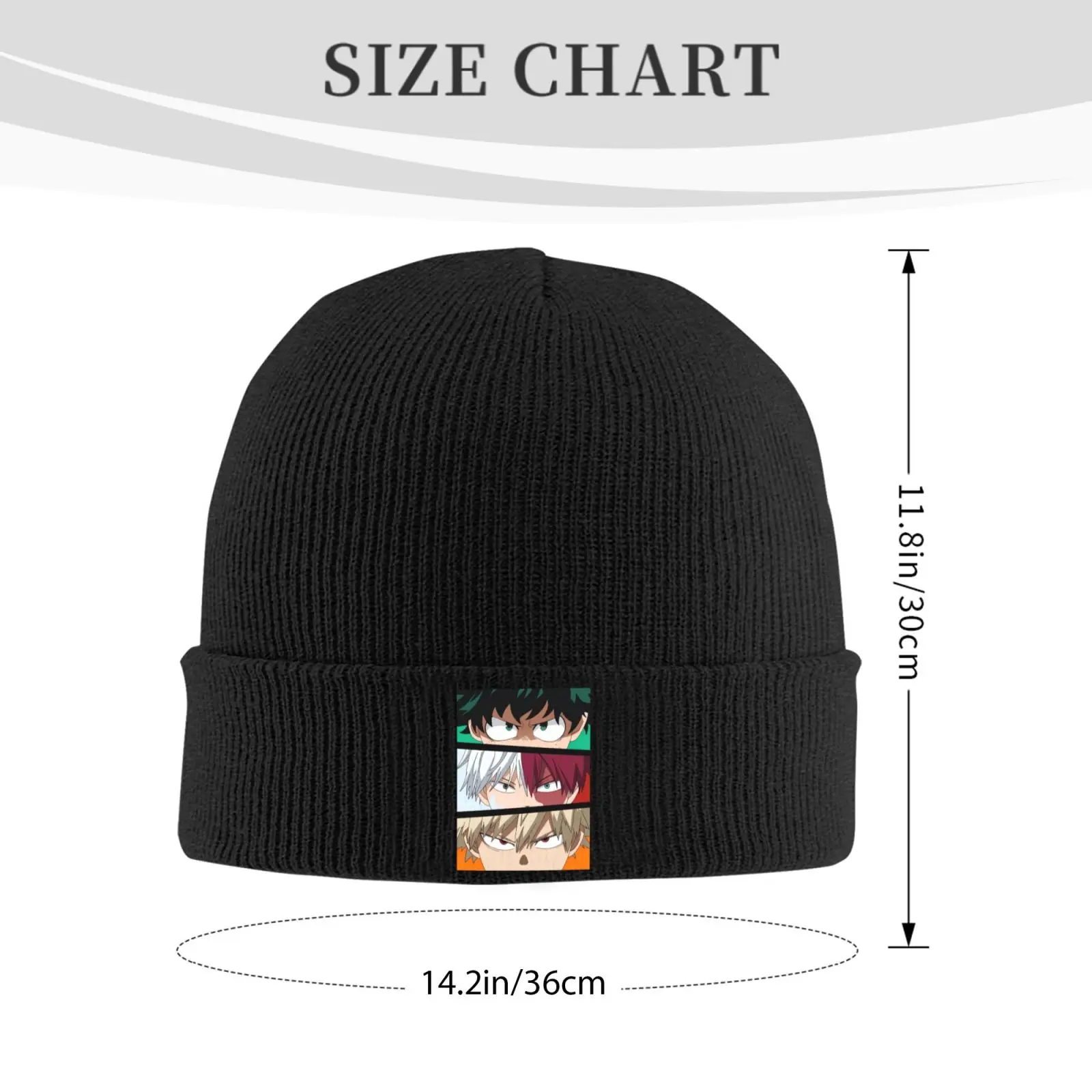 M-My Hero A-Academia Anime Unisex Knitted Hat Outdoor Warm Men Solid Color Crimping Skullies Beanie Cap Hip Hop Ski Caps