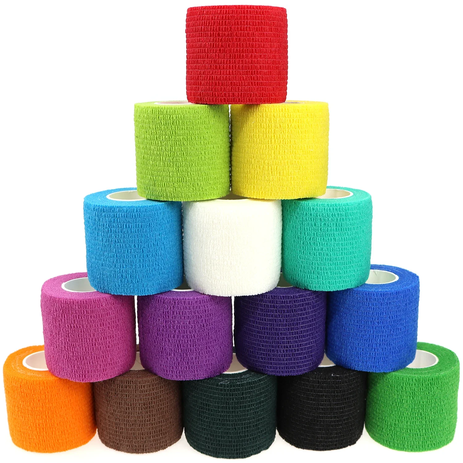 24 Pieces Elastic Bandage Tapes Athletic Tape Elastoplast Sports Recovery Strapping Gym Waterproof Muscle Relief Finger Ankle