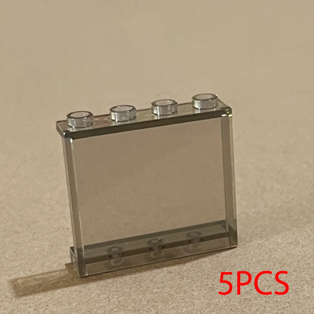 5 個透明パネルビルディングブロック 1x4x3 ドット窓壁家建設アクセサリー DIY 家レンガおもちゃ部品