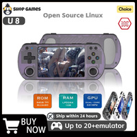 NEW Open Source U8 Retro Handheld Video Game Console Linux System 4.0 Inch IPS Screen Portable Pocket Video Player 128GB Games