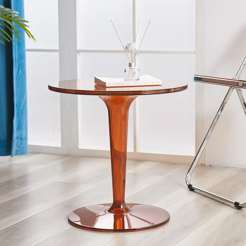 Aoliviya Official New Nordic Simple Transparent Small Coffee Table round Acrylic Small round Table Coffee Table Creative