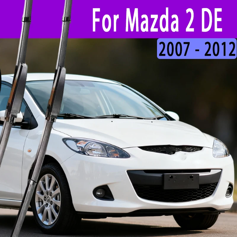 

Kcimo For Mazda 2 DE 2007-2012 Car Wiper U-type Soft Rubber Boneless Wiper HD Quiet Durable Automotive Wiper 24"+14"
