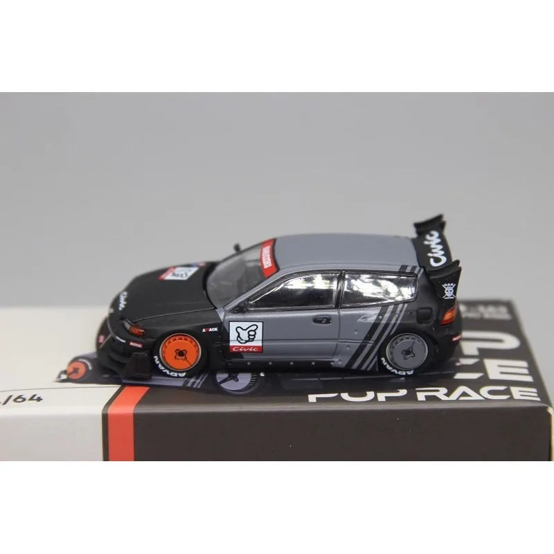 POPRACE 1/64 시빅 EG6 5세대 합금 장난감 자동차 다이캐스트 금속 모델 선물