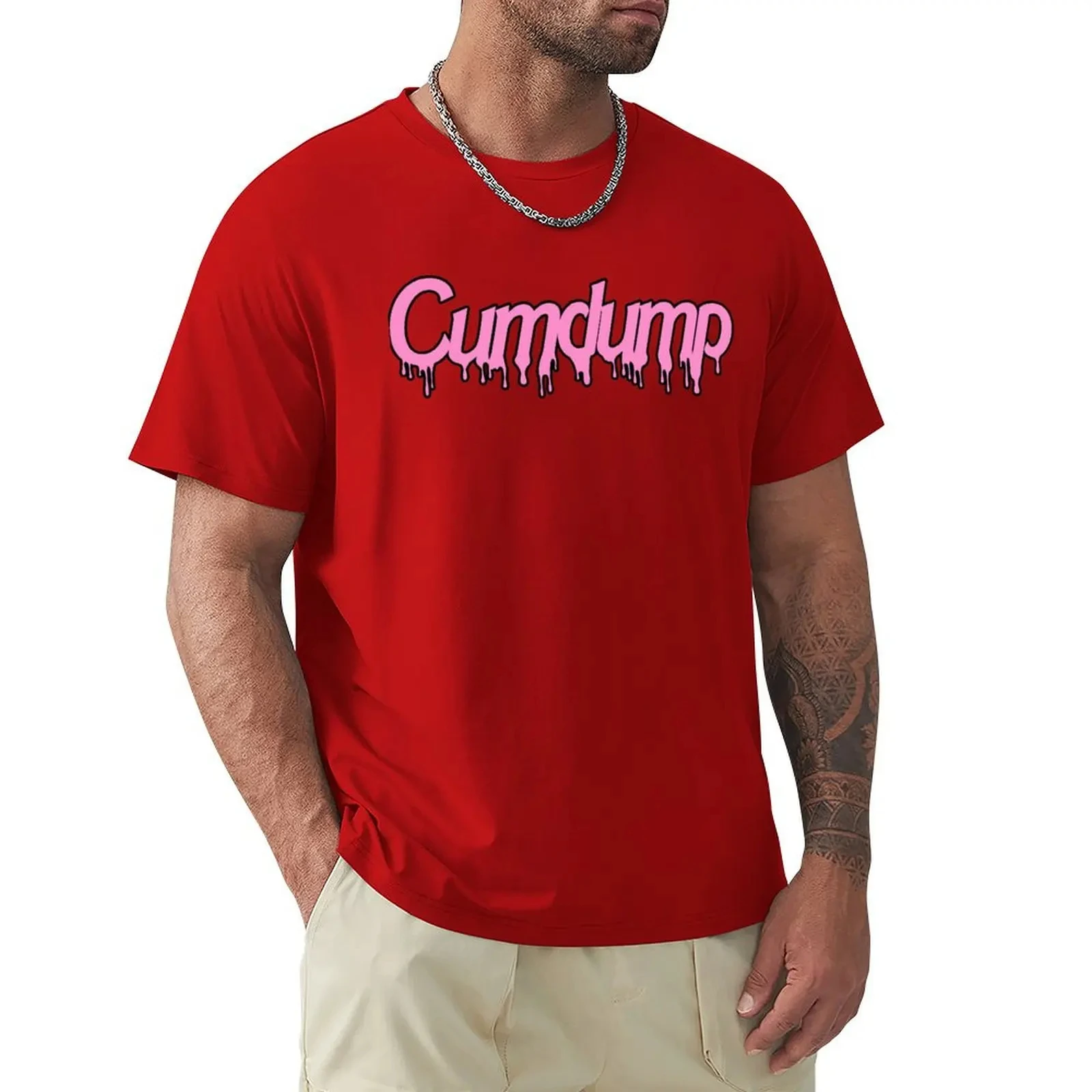 ストリートクラシック tシャツ Cumdump Tシャツ特大かわいいトップストレーニングシャツ男性半袖純粋な男性トップス tシャツ