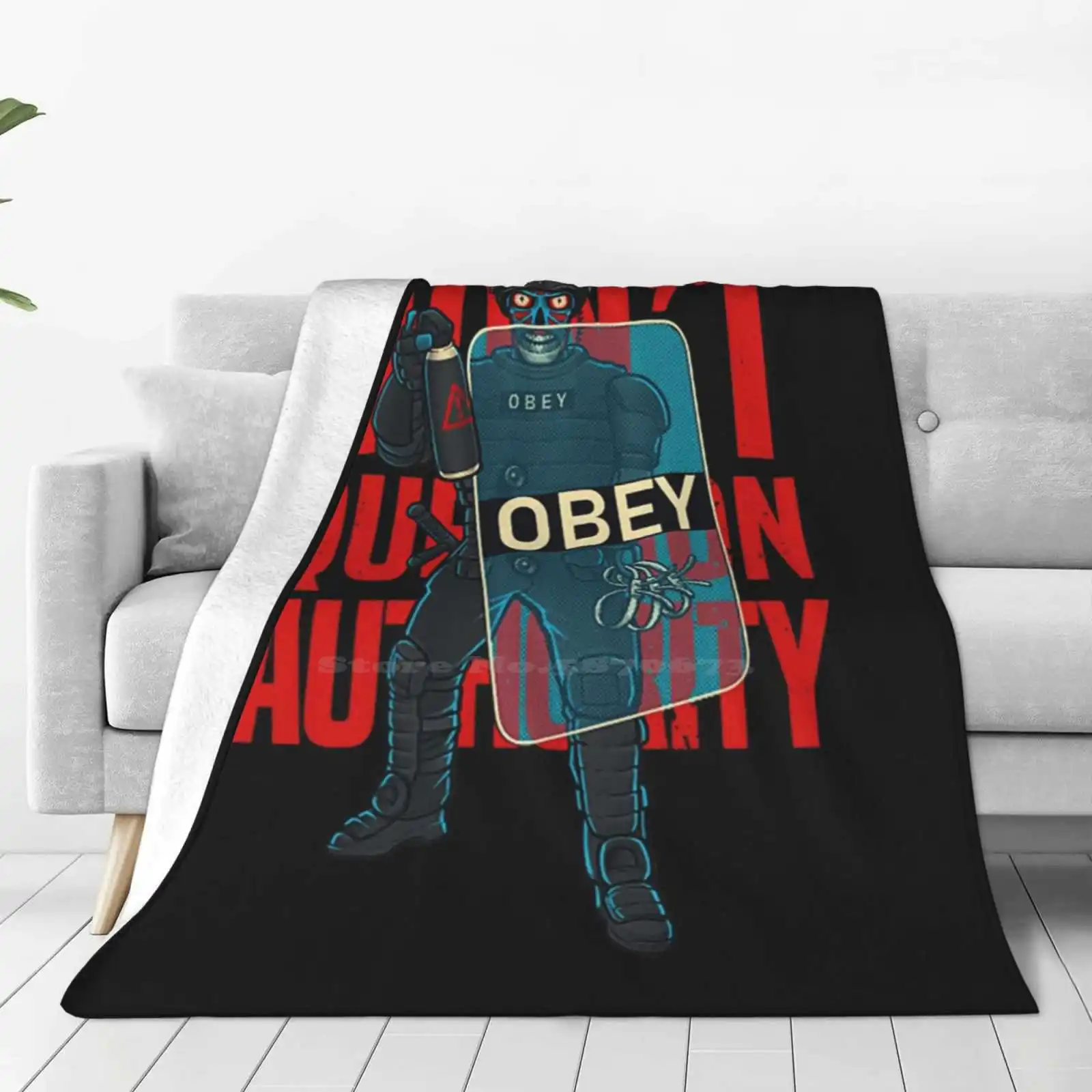 Don'T Question Authority! Four Seasons Comfortable Warm Soft Throw Blanket They Live Acab Cop Peaceful Protest Police Brutality