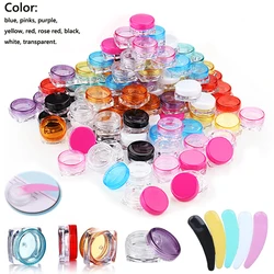 5-10Pcs transparent small square bottle 3g Cosmetic Empty Jar Pot Eyeshadow Lip Balm Face Cream Sample Container