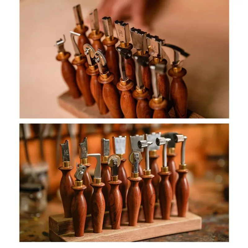 HANDMADE SHOE MAKING TOOL SET SHOE EDGE IRONING GROOVING AND EMBOSSING TOOLS FOR ARTISAN SHOE PROCESSING WORK