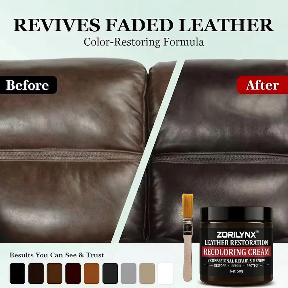 Leather Filling Paste 50ml Natural Leather Filler Repair Compound Leather Restoration Cream For Tears Crack Burns Holes Filler