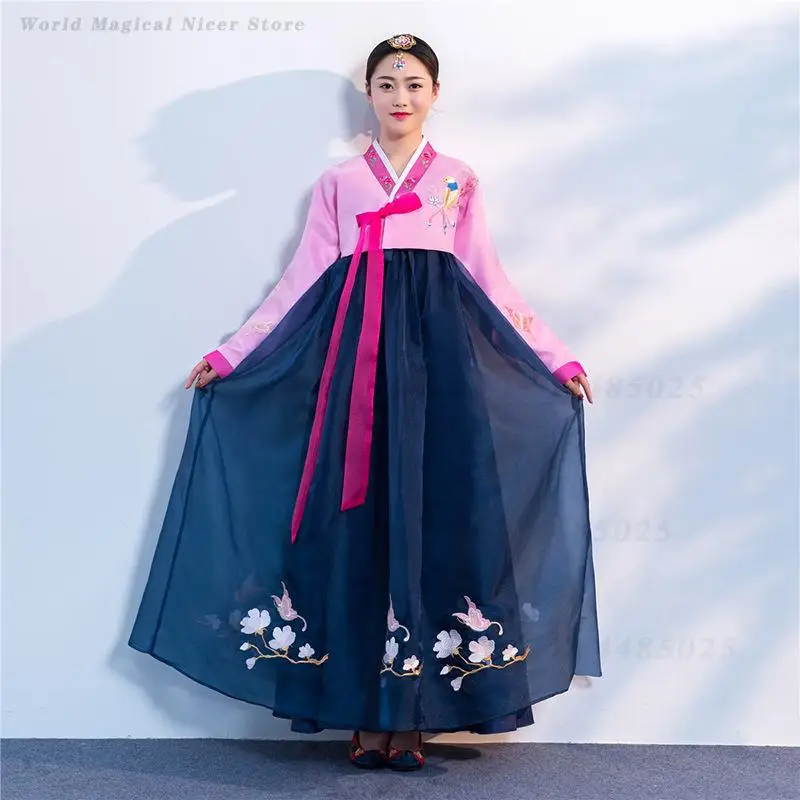 robe-hanbok-chaoxianzu-en-tulle-brode-de-style-coreen-costume-traditionnel-pour-femmes-tenue-de-scene-pour-la-danse-folklorique