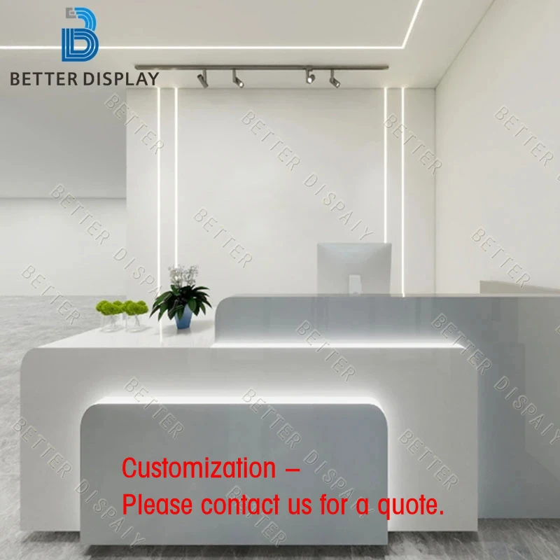 custom.Modern Simple Wood Reception Desk Shops Barber Shops Clothing Stores Beauty Salons Cashier Counter Company Fron
