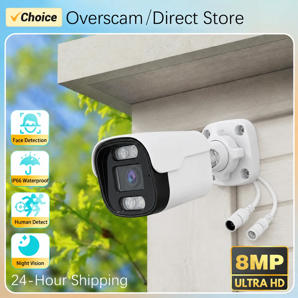 8MP 5MP Wired CCTV Analog Security Camera Outside Street Waterproof AHD Dome Video Surveillance Camera BNC XMEYE 4K AHD DVR View