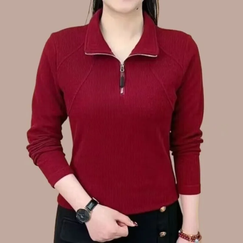 

Spring and Autumn Western Style Bottoming Shirt Women's Slim Fit Versatile Long Sleeve T-Shirt New Inner Top