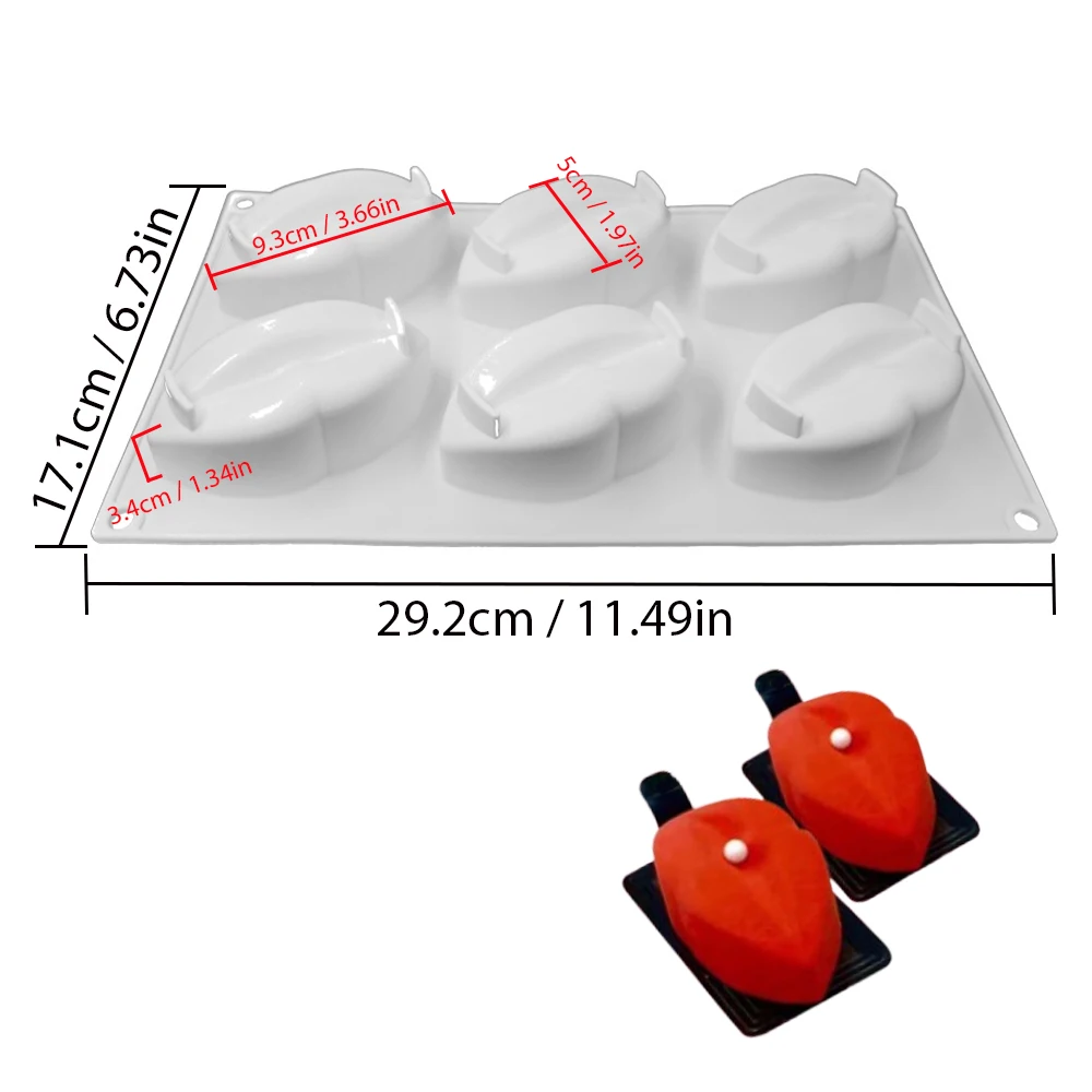 6 Cavity Sexy Lip Silicone Chocolate Mousse Mold Diy Handmade Dessert Soap Mould Cake Decorating Tools Kitchen Bakeware