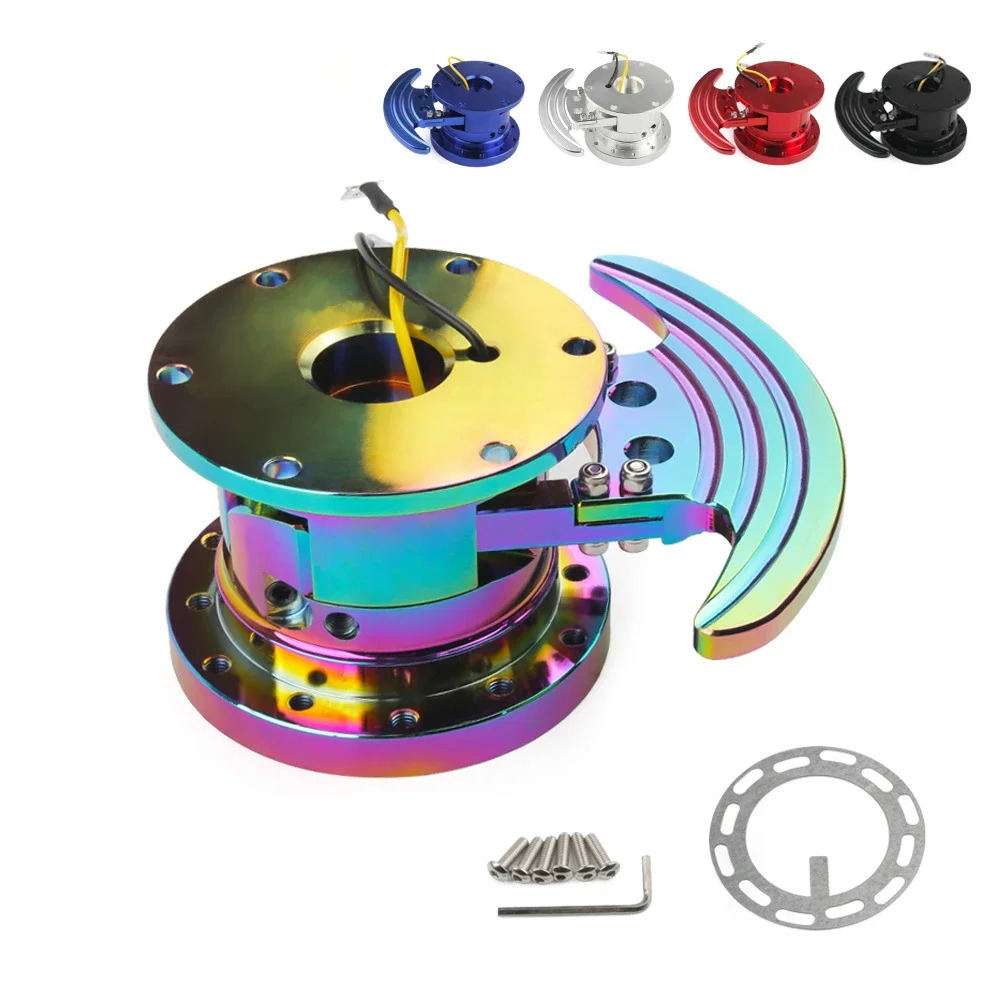 Racing Wheel Cover Steering Release Quick Hub Adapter Universal Kit Removable Auto Body Aluminum Colorful Snap Parts Off