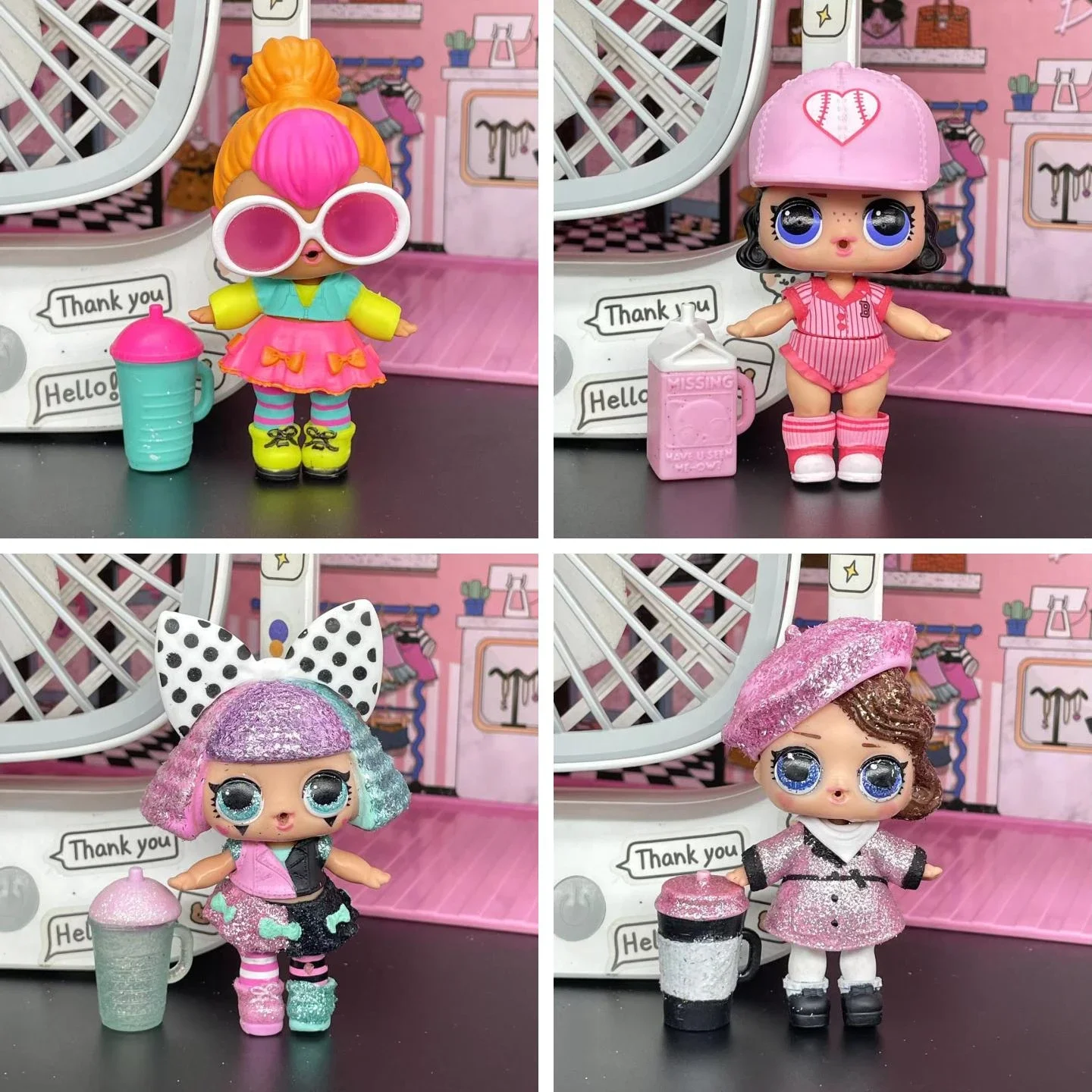 Cute Pet Doll Removable Cup Hat Pet Doll Set Rare Series Kids Playhouse Diy Model Kids Birthday Gift