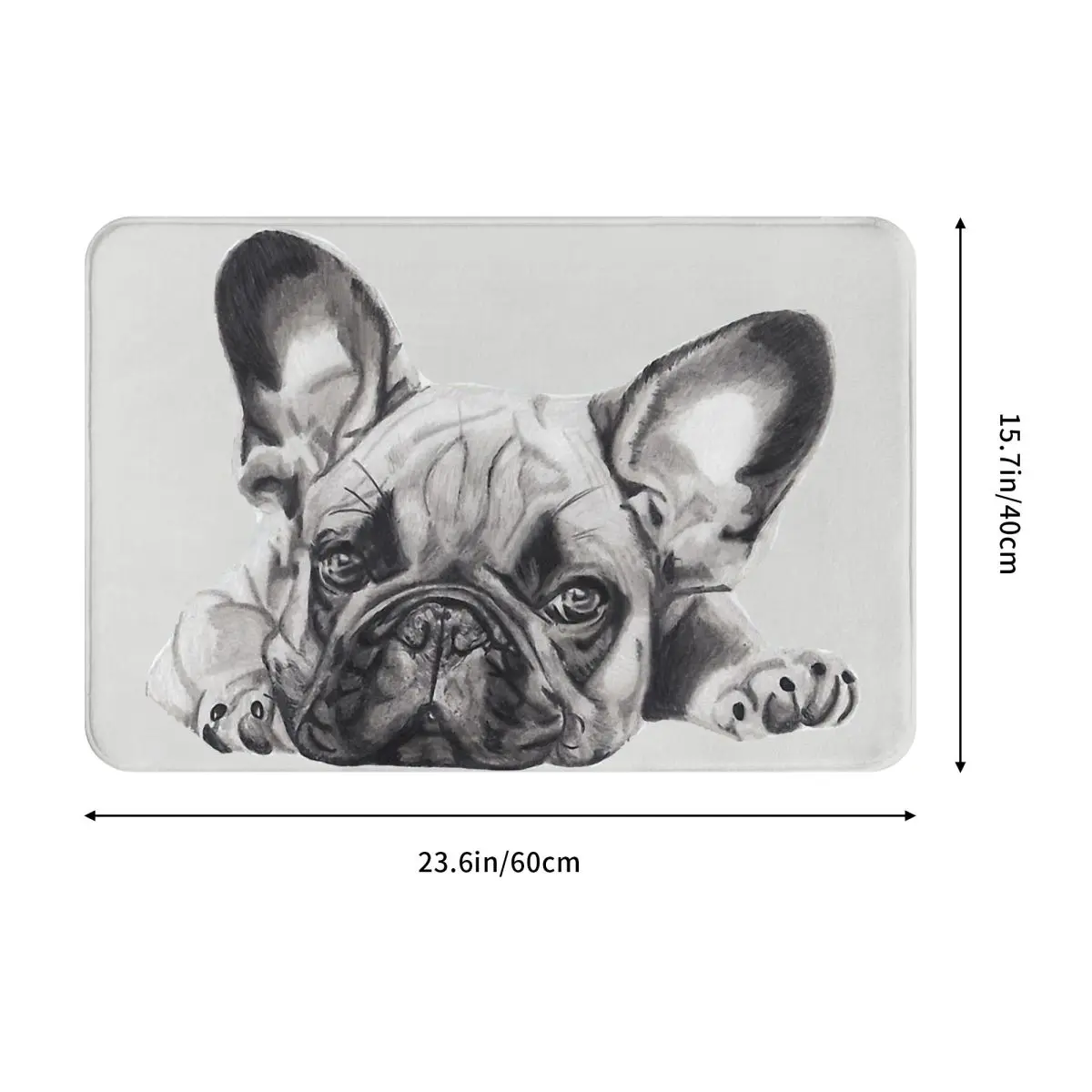 French Bulldog Frenchie Dog Non-slip Doormat Living Room Mat Chop Balcony Carpet Entrance Door Rug Bedroom Decor