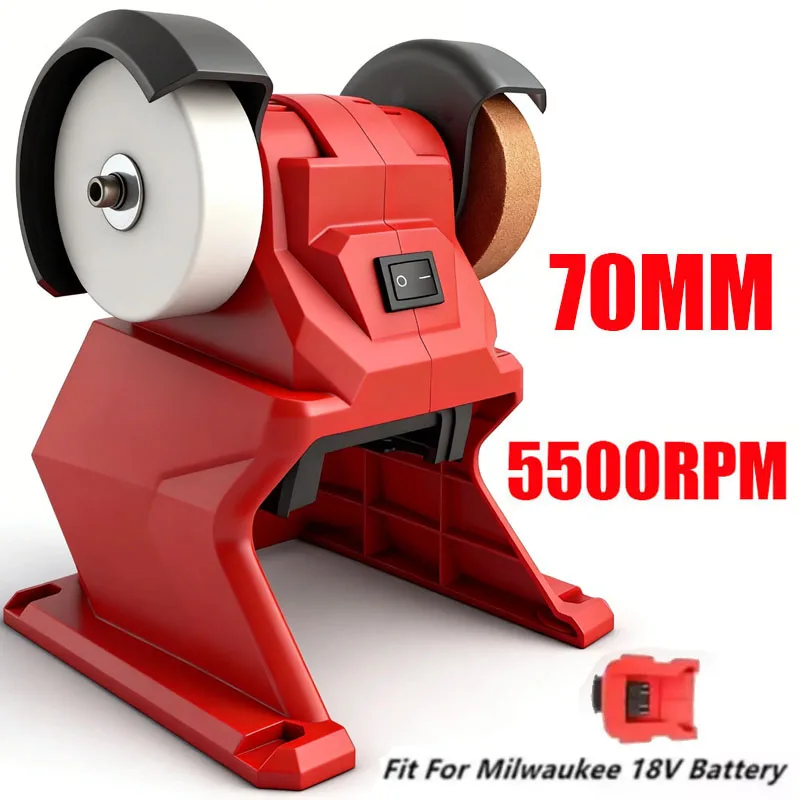 

Беспроводная электрическая настольная шлифовальная машина для металла, дерева, камня, заточки ножей, совместимая с аккумулятором Milwaukee 20V