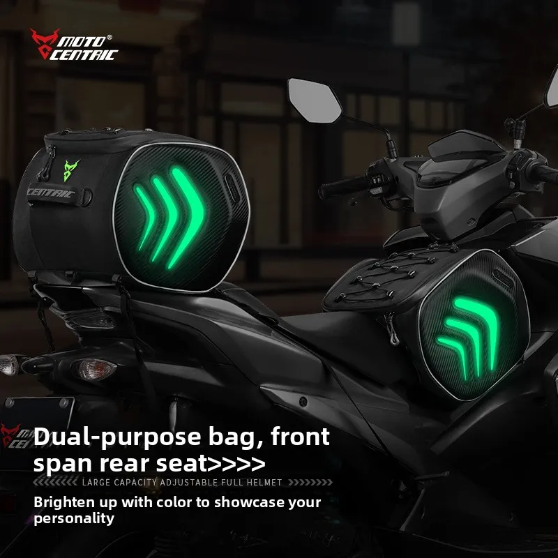 

MOTOCENTRIC Motorcycle Center Motorcycle Helmet Bag Riding Equipment Waterproof Multi functional Luminous Dual use Bag