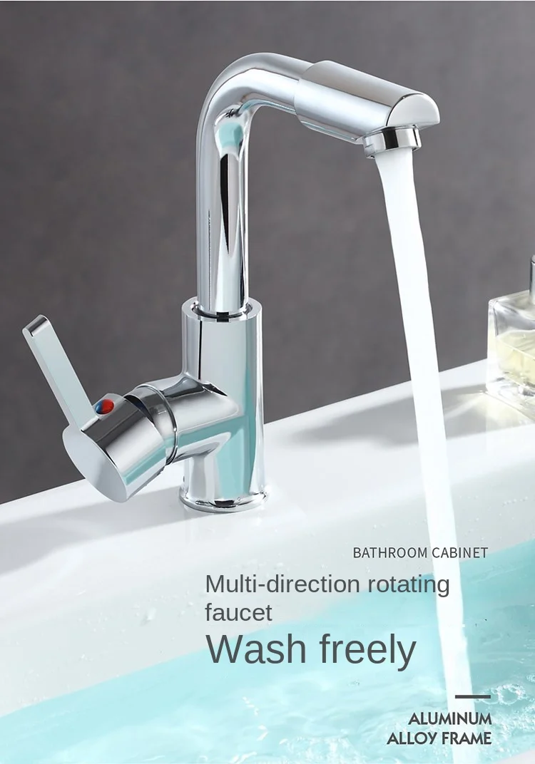 

Cold and Hot Water Faucet In Bathroom New Type Washbasin Faucet Sink Faucet with A 60cm Hose