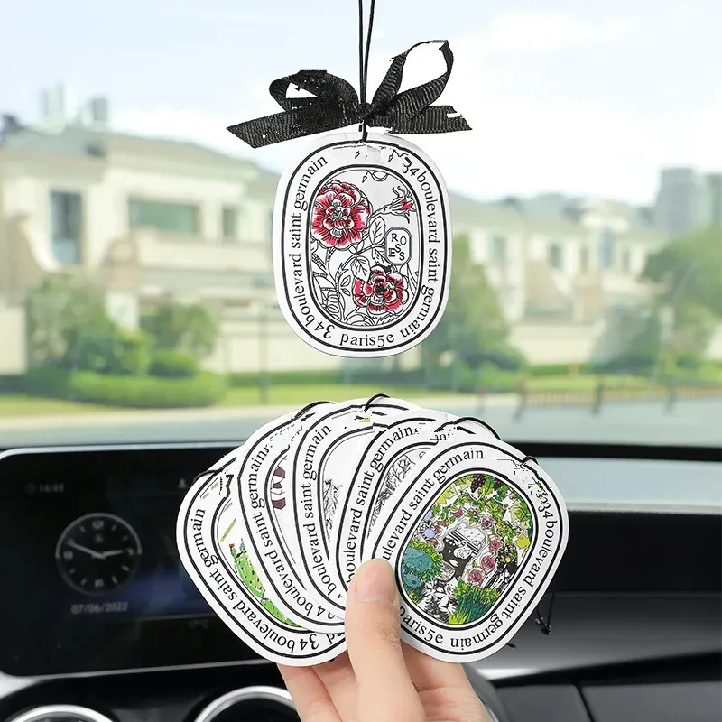 4pcs/lot car fragrance fresh car fragrance pendant car perfume lasting fragrance 자동차 방향제 프로펠러 air freshener with ribbon