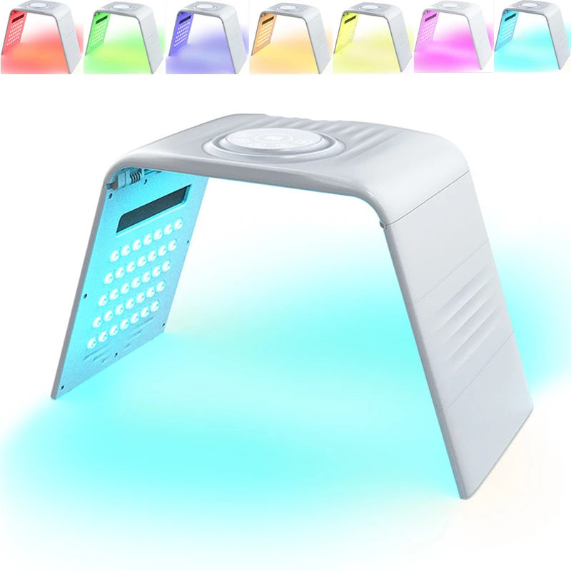 7-kleuren LED-gezichtslamp Huid Hydraterend gezichts- en lichaamsmasker Salon SPA Thuisgebruik Huidverjonging Opvouwbare huidverzorgingsapparatuur