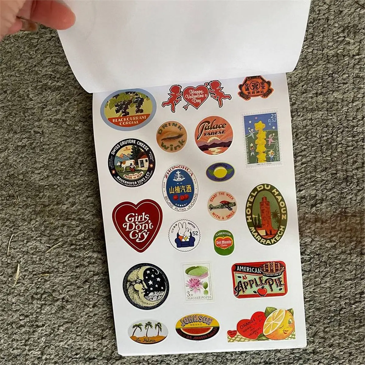 #24M Girlhood Sticker Book DIY Handbook Decorative Scrapbook for Kids,Sticker Book,(Copper Sheet)