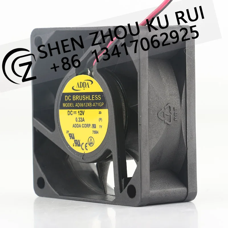 New ADDA 5V 24V 48V DC 12V 0.33A AC EC 6025 60X60X25MM 6CM High air volume axial flow test instrument AD0612XB-A71GP cooling fan