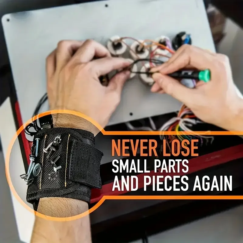 Magnetic Wristband for Holding Screws Nails Drilling Bits Wrist Tool Holder Belts with Strong Magnet Cool Gadgets for Worker