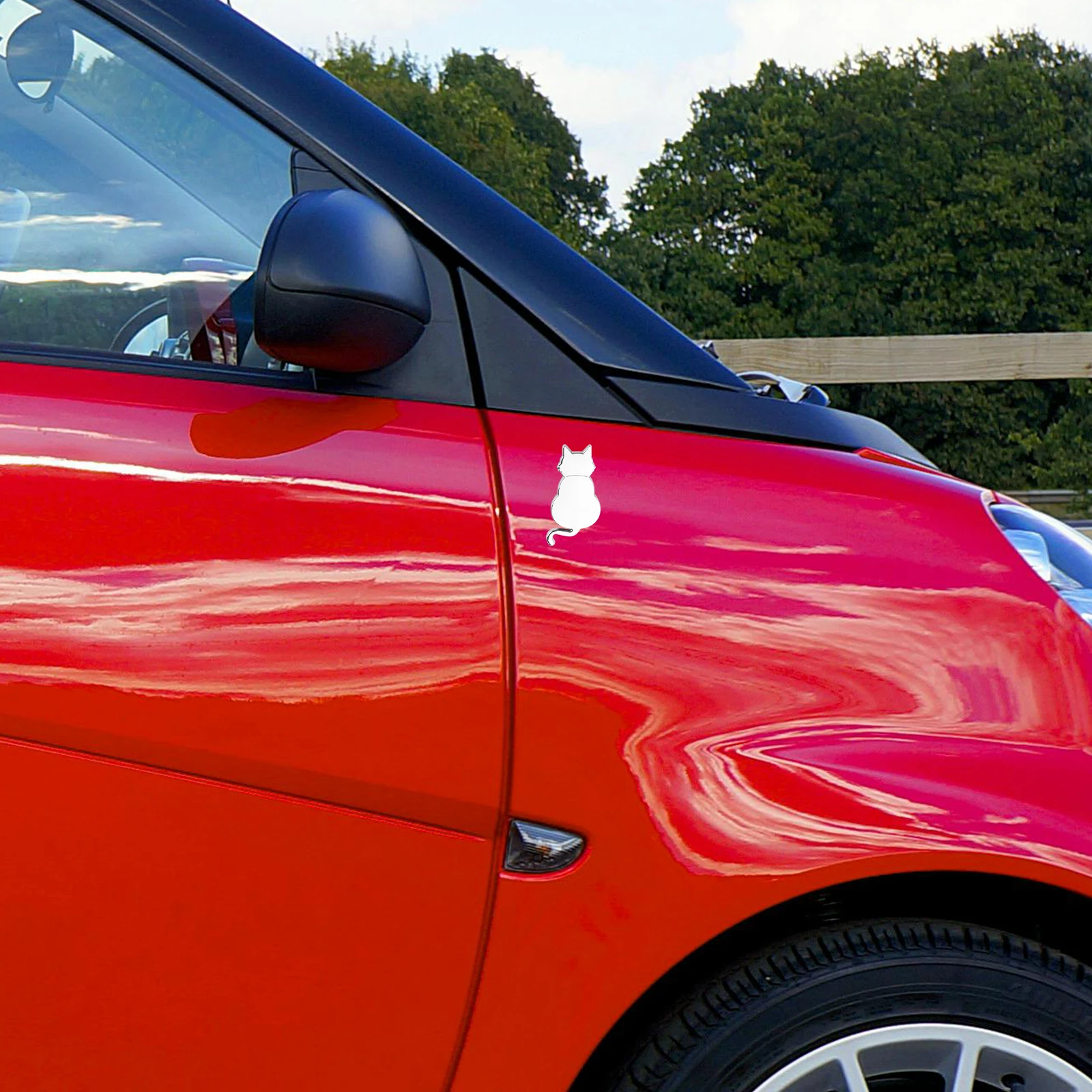 

Waterproof Metal Cat Car Sticker Durable Cute 3D Animal Decal Car Bumper Exterior Decoration Cat Decals for Cars