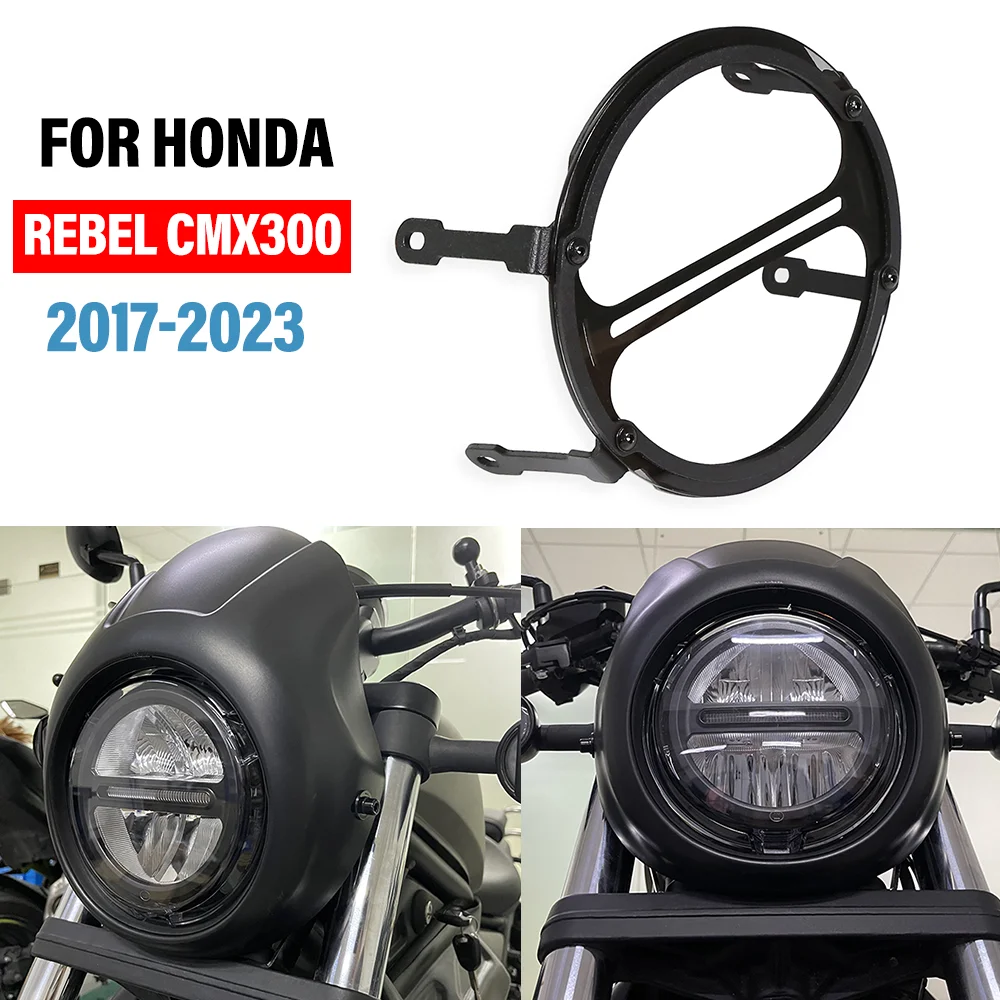 

FOR HONDA Rebel CMX300 CMX500 CMX 300 500 Motorcycle Front Headlight Guard Protector Lens Headlight Protector Grille Guard Cover