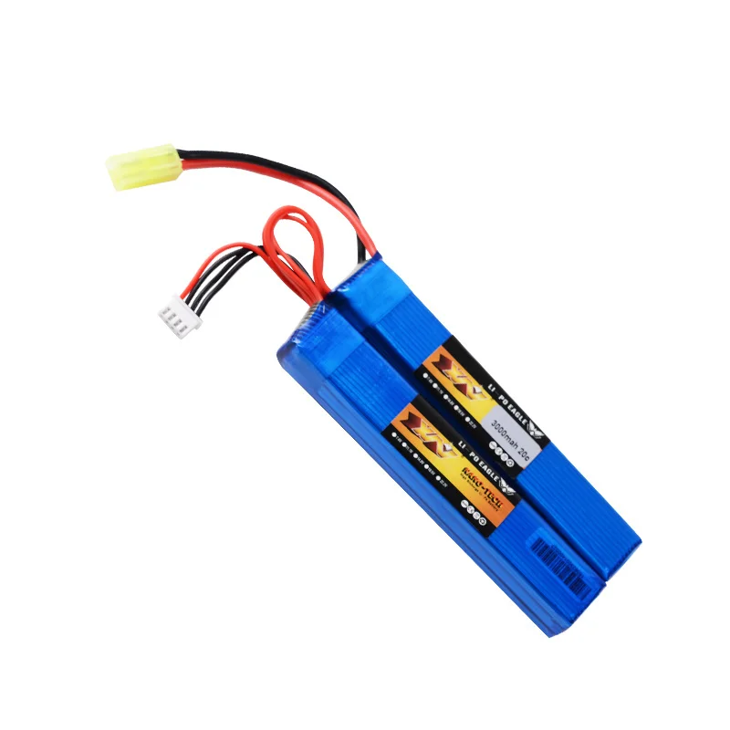 Imagem -04 - Lipo Bateria 20c para Airsoft Pistola de ar Elétrica Água Gel Bola Armas Bateria com Pequena Tamiya sm Deans t Plug 11.1v 3000mah