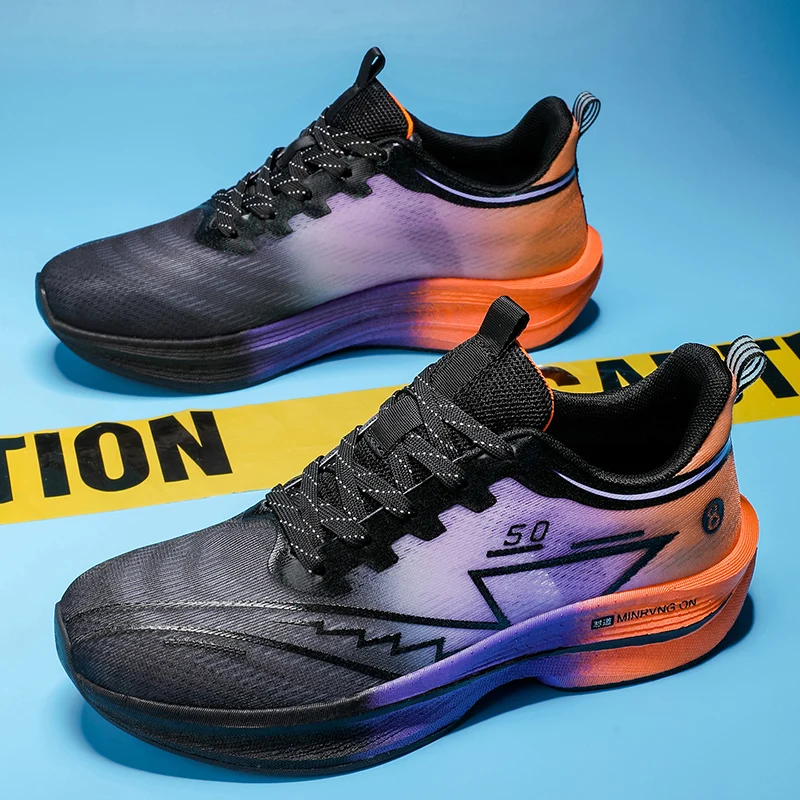 

Men's Summer Running Shoes, Carbon Shock-Absorbing Lightweight Running Shoes, Wear-Resistant Sports Shoes, Lightweight, Breathable, Casual and Fashionable Shoes Suitable for Men and Women for Sports and Running