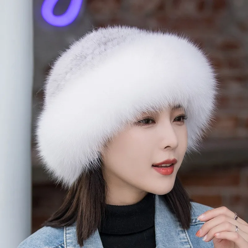 fur hats for women casual autumn and winter warm ear-protecting basin fisherman