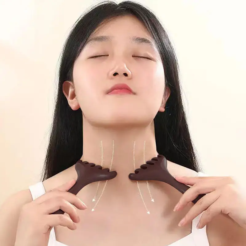 Meridian Massage Comb Anti-static 6-Claw Head Massager Promote Blood Circulation Body Gua Sha Tool Head Massage Brush