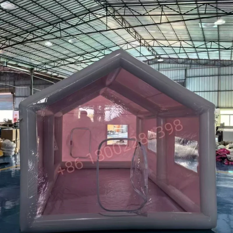 Casa de camping inflable hermética de primera calidad, tienda inflable portátil, tienda de aire inflable a prueba de lluvia con ventanas