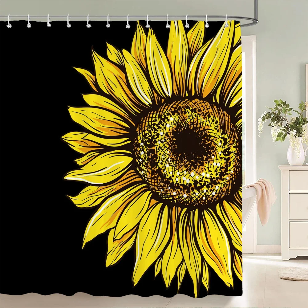 

Красивые занавески для душа с бабочками, водонепроницаемая ткань, цветочные занавески для ванной комнаты, ванна, купальное покрытие с крючками