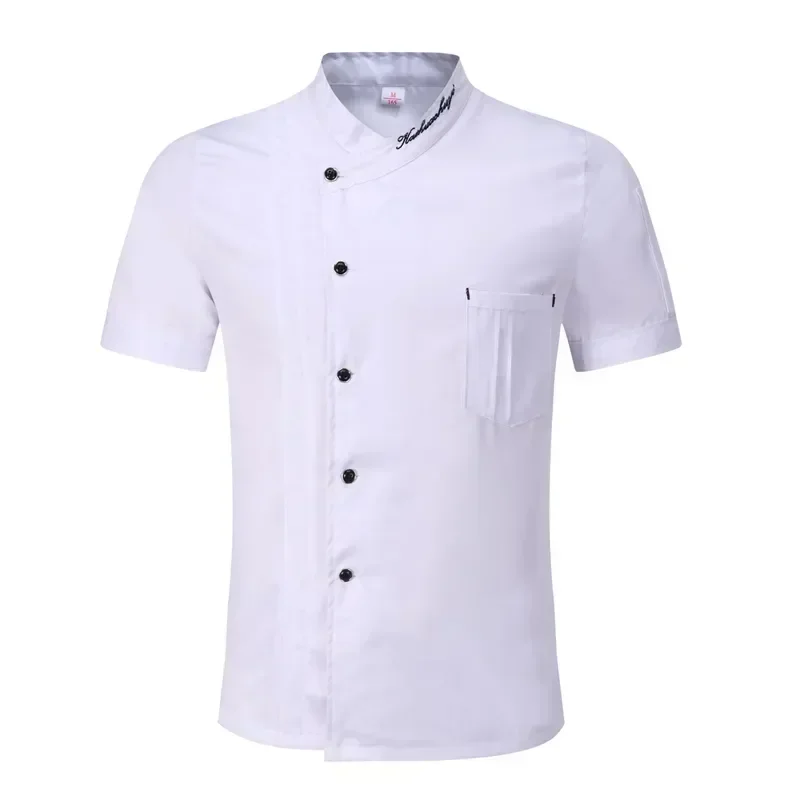 Jas Hotel Unisex Service Werk Uniformen Single-Breasted Gebak Kleding Uniform Cook Ademend Food Restaurant Chef-Kok Zomer