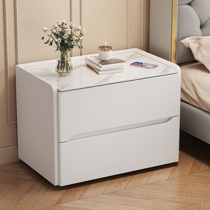 //Italian-style Light Luxury Bedside Table, Modern Intelligent And Minimalist, Suitable For Bedroom And Hotel
