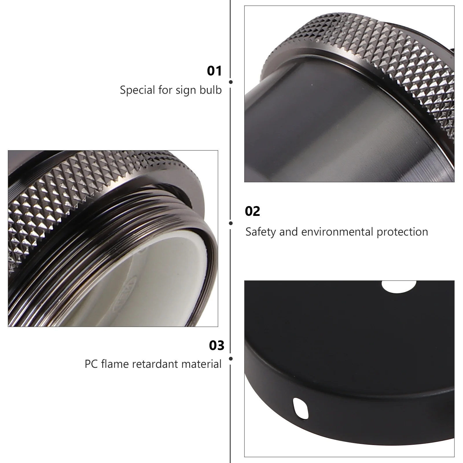 

E27 Base Retro Ceiling Lamp Holder Black Easy Install High Quality Material Compact Design Bulb Socket Pendant Light Decor