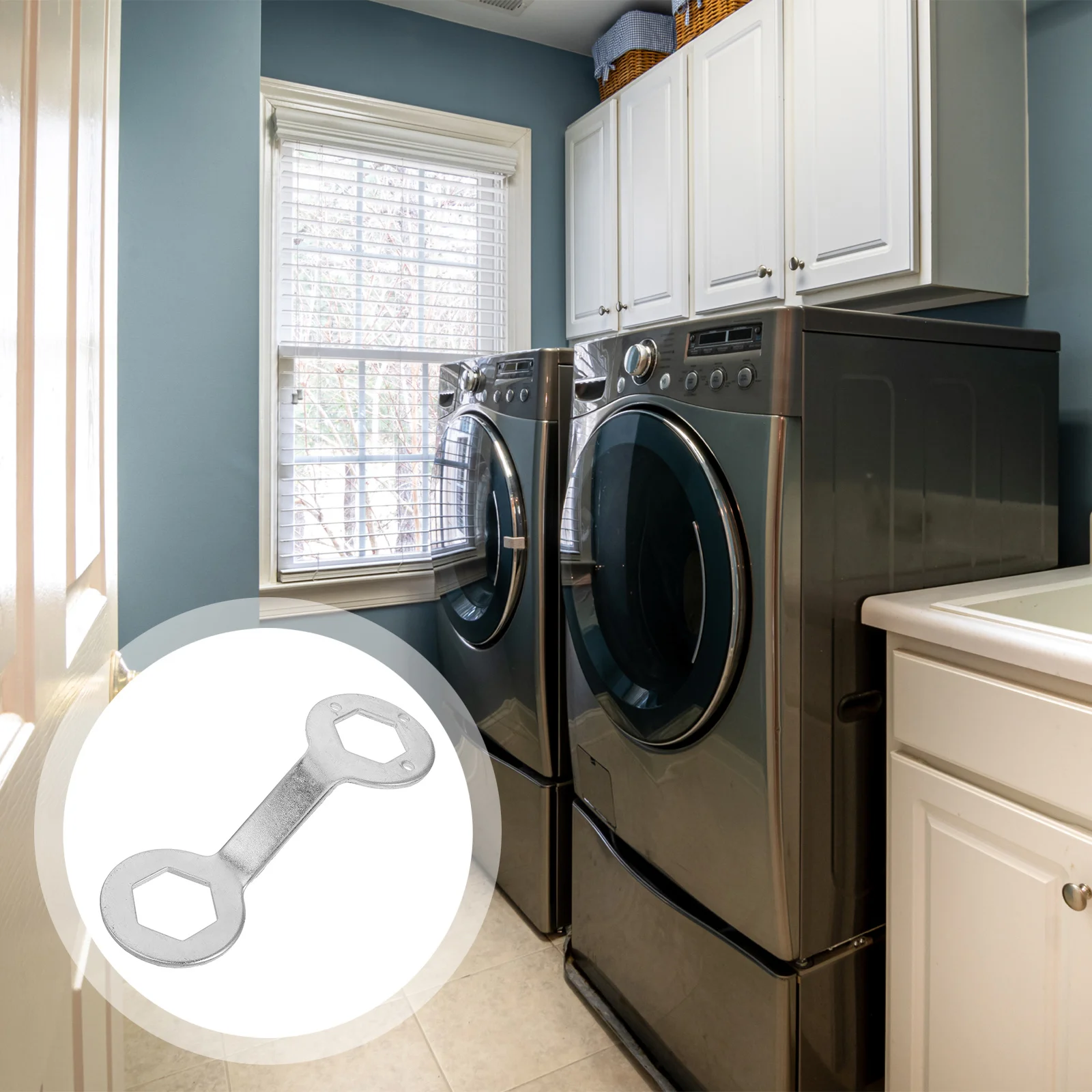 

Washer Spanner Wrench for Washing Machine Repair Tool Dual Power Design Reducer Nut Unique Sturdy Reliable Wide Compatibility