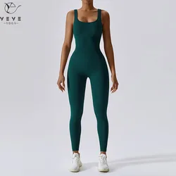 Chándal de Yoga de una pieza para mujer, mono sin costuras, ropa deportiva, traje de Yoga, gimnasio, Push Ups, Body de entrenamiento de Fitness