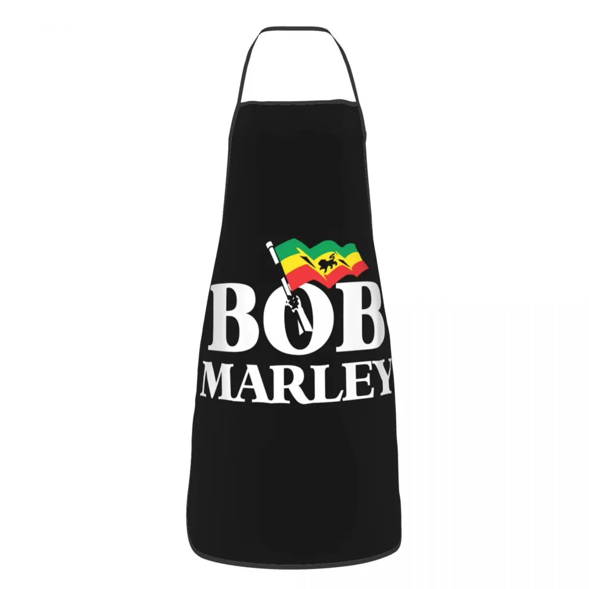 Funny Jamaica Singer Reggae Rock Bob Marley Bib Apron Men Women Unisex Kitchen Chef Tablier Cuisine for Cooking Baking Painting