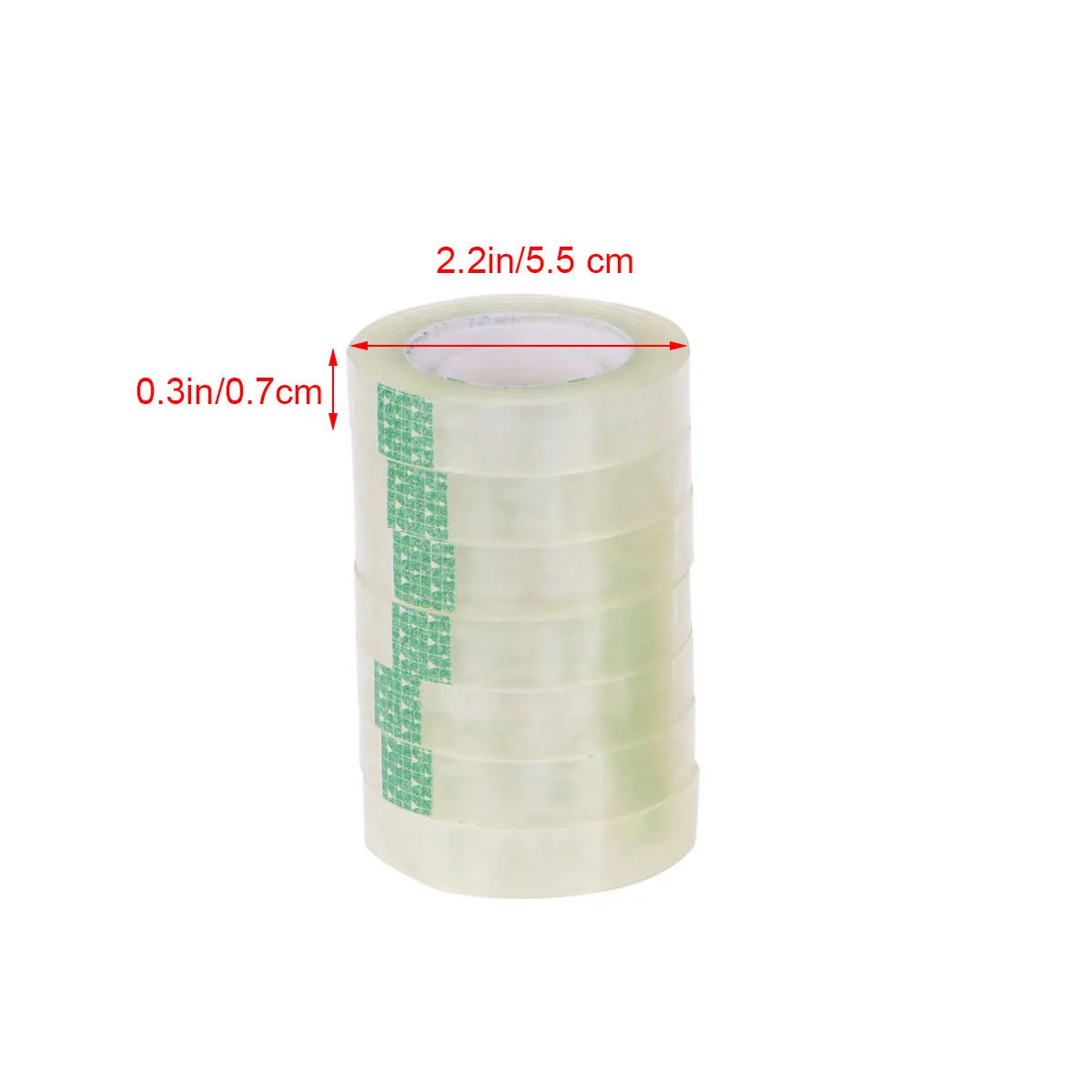 12 قطعة من لفات الشرائط الشفافة غير المرئية لزجة قوية لمستلزمات ختم التعبئة المنزلية والمكتب والمدرسة #2